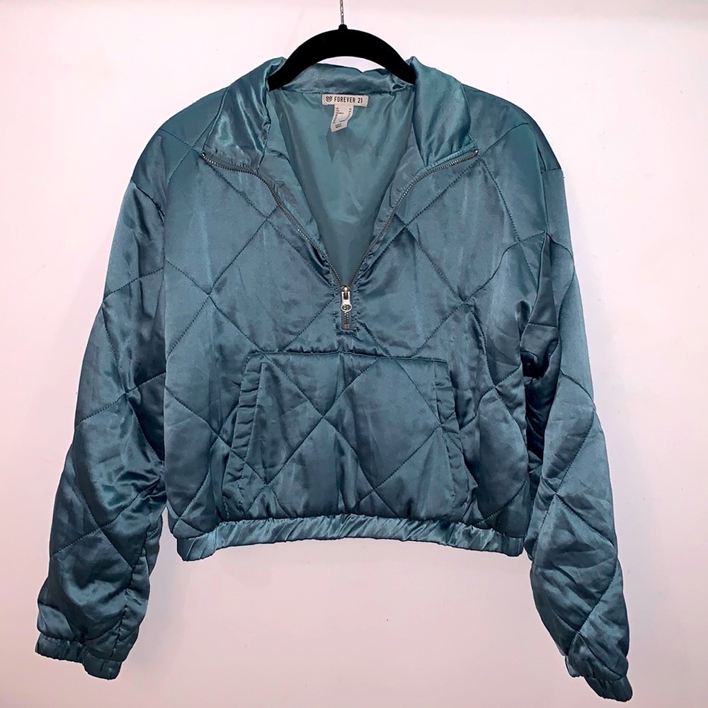 Forever21 cropped quarter zip